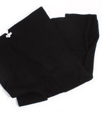 Cashmere Long Open Poncho - Black