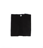 Cashmere Long Open Poncho - Black