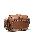 Monogramme Whipstitch Leather Shoulder Bag Brown