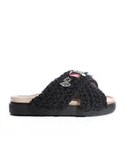Woven Stones Slide Black