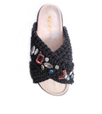 Woven Stones Slide Black
