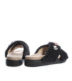 Woven Stones Slide Black