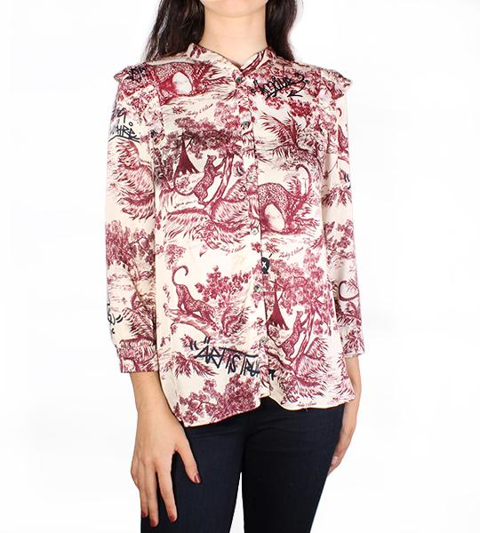 Tygg Toile Print Satin Top