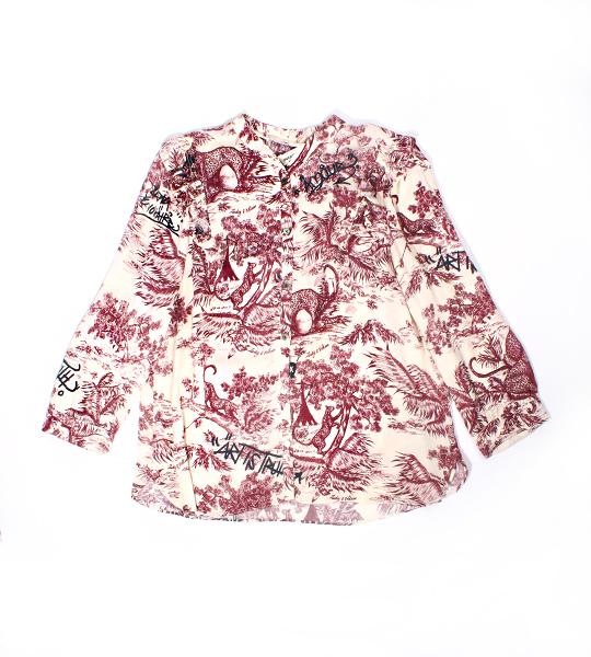 Tygg Toile Print Satin Top