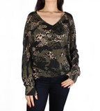 Brume Camo Print V-Neck Sweater