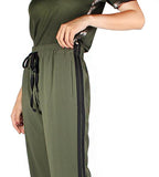 Poeme Crepe Pant with Stripe
